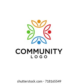 Community, network and social icon design template