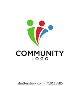 Community, network and social icon design template