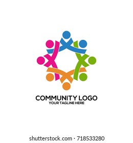 Plantilla de diseño de icono comunitario, de red y social
