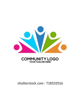 Community, network and social icon design template
