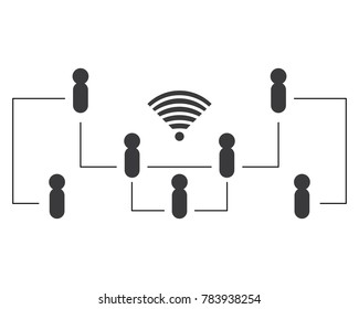 Community, network and social icon design template.