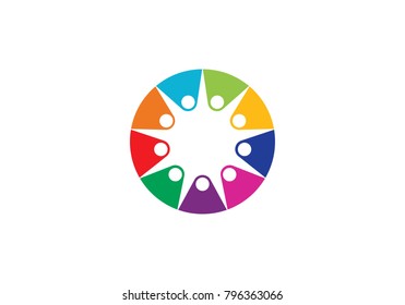 Community, network and social icon design template.