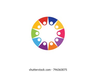 Community, network and social icon design template.