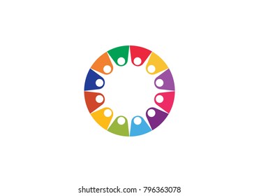 Community, network and social icon design template.