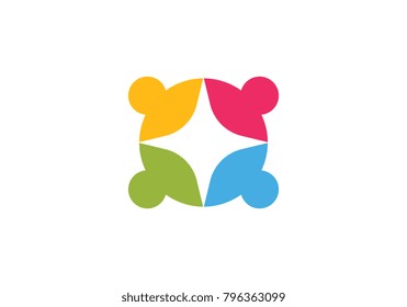 Community, network and social icon design template.