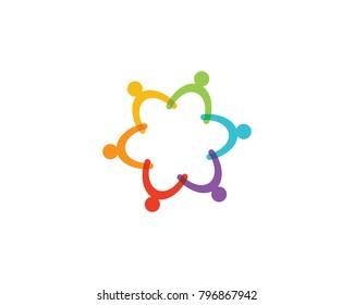 Community, network and social icon design template.
