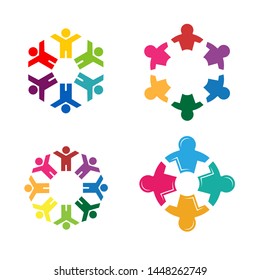 Community, network and social icon Logo template vector design template-or Community care