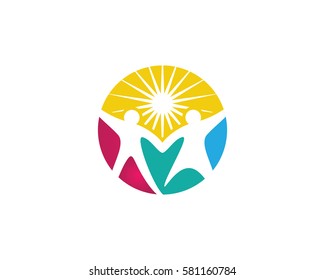 Community, network and social icon set ,logo icon design template