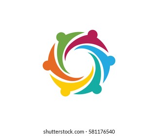 Community, network and social icon set ,logo icon design template.
