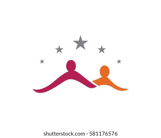 Community, network and social icon set ,logo icon design template.
