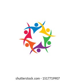 Community, network and social logo design template vector