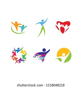 Community, network and social logo design template vector