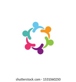Community, network and social logo design template vector