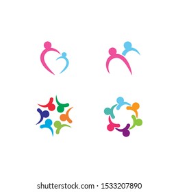 Community, network and social logo design template vector
