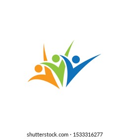 Community, network and social logo design template vector
