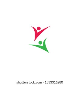 Community, network and social logo design template vector