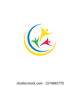 Community, network and social logo design template vector