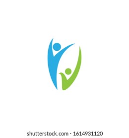 Community, network and social logo design template vector