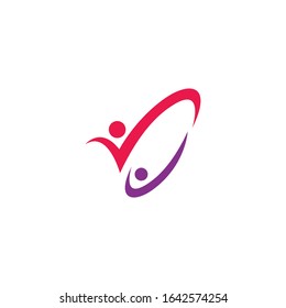 Community, network and social logo design template vector