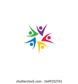 Community, network and social logo design template vector