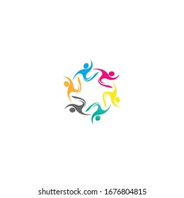 Community, network and social logo design template vector.