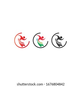 Community, network and social logo design template vector.