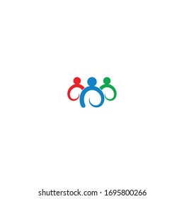 Community, network and social logo design template vector.