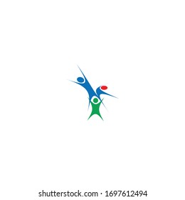 Community, network and social logo design template vector.