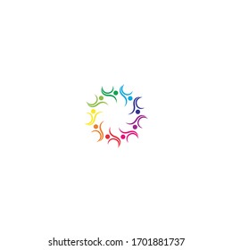 Community, network and social logo design template vector.