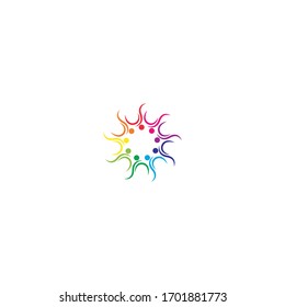 Community, network and social logo design template vector.