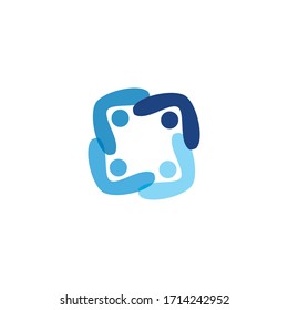 Community, network and social logo design template vector