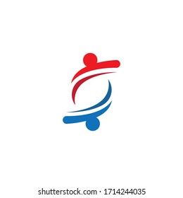 Community, network and social logo design template vector