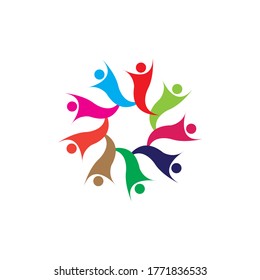 Vector de plantilla de diseño de logotipo comunitario, de red y social