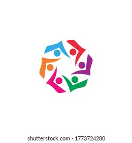 Community, network and social logo design template vector