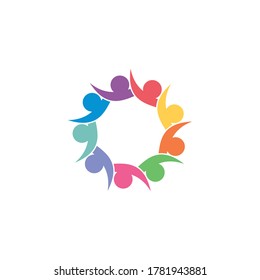 Community, network and social logo design template vector