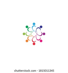Design-Vorlage für das Gemeinschaftszeichen, das Netzwerk und das soziale Logo