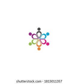 Community, network and social logo design template vector