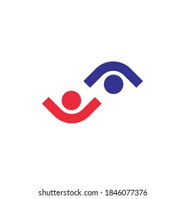 Design des Gemeinschaftszeichens, des Netzes und des sozialen Logos