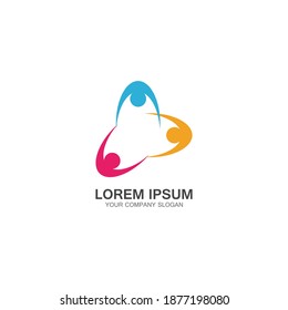 Community, network and social logo design template vector