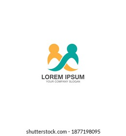 Community, network and social logo design template vector