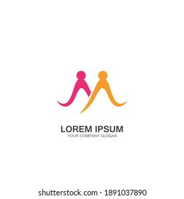 Community, network and social logo design template vector