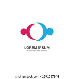 Community, network and social logo design template vector