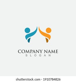 Community, network and social logo design template 