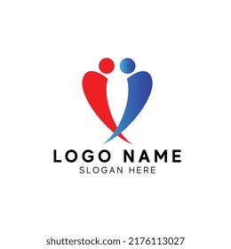 Community, network and social logo design template