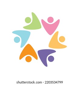 Community, network and social logo design template vector