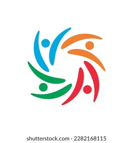 Design-Vorlage für das Gemeinschaftszeichen, das Netzwerk und das soziale Logo