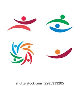 Design-Vorlage für das Gemeinschaftszeichen, das Netzwerk und das soziale Logo