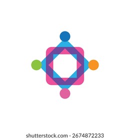 Community, network and social logo design