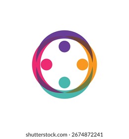 Comunidad, red y diseño de logo social