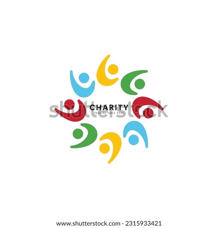 Community, network and social logo design template